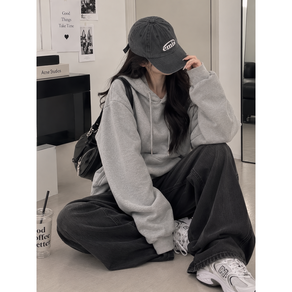 듀메아 국내생산 여성 고급 양기모 오버핏 후드티 텐타덤블 국내생산 루즈핏 후드 맨투맨 텐타덤블 남녀공용 커플티