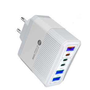 55W 접지 초고속 충전기 6포트 2TYPE-C+2USB+PD+QC 적용애플 아이폰 아이패드 삼성 갤럭시 픽셀 고속 전원 어댑터SJCDBK