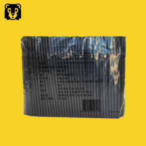 보니팩 일자 검정 벌크포장 빨대 7 x 210 mm