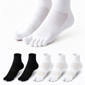 지이론 여성 무봉제 발가락 양말 5켤레