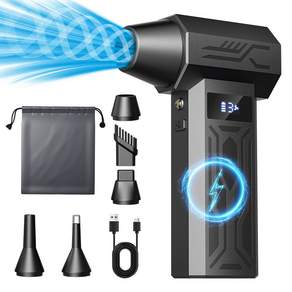 Coowin쿠윈 초강력 무선 에어건 300000RPM LED 조명 배터리 잔량 표시&휴대용 포켓&캠핑/자동차 청소 세차 물기 제거 다용도