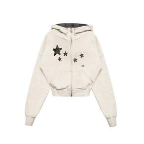 미레코 MIRECO_CONTRAST PATCH ZIP-UP OATMEAL