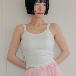 글램공감 티어 캡내장 스판 나시 브라탑
