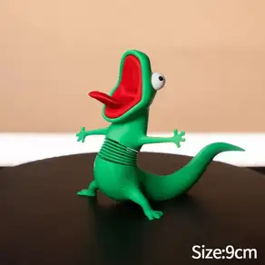 쿠쿠스토어 3D 프린팅 귀여운 도마뱀 톰 데스크탑 펜던트 흔들리는 머리 자동차 미니 장식 애니메이션 비버