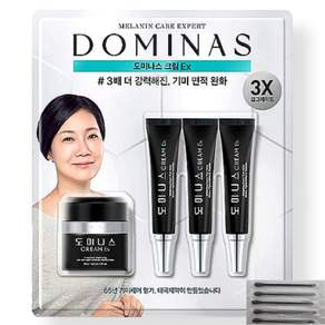 사은품 피지면봉 5개+LG생활건강 태극제약 도미나스 크림 기미케어 총95g (50g+15g 3개)