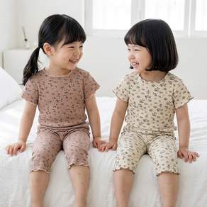 몽실이 잔꽃 골지 실내복