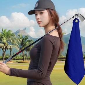 골프채 타올 와플 패턴 골프 볼타올 카라비너 포함 4p