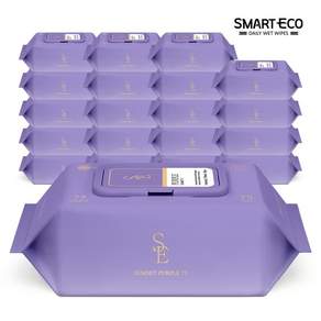 고평량 써밋75g 퍼플 77매 20팩 캡형 엠보 아기물티슈