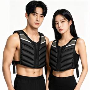 ABAHUB 집업 스타일 중량조끼 헬스 웨이트베스트 운동 초보자 여성 남성 입문용