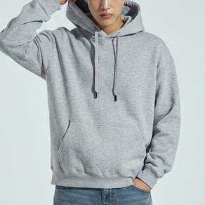 미제이 남녀공용 무지 오버핏 후드티 1p