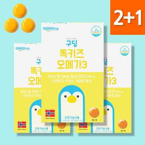 2+1 똑키즈 오메가3 어린이 아기 오메가3+맛보기 젤리