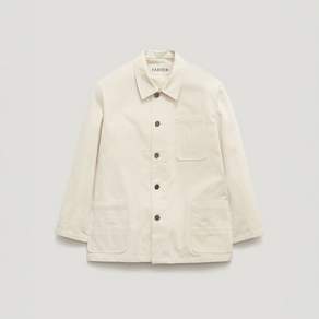 파르벵 [4th] PALE HERRINGBONE UTILITY WORK JACKET_IVORY