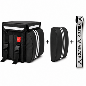 VELTOR 30L 배달가방 + 등받이 + 안전 반사 스트랩