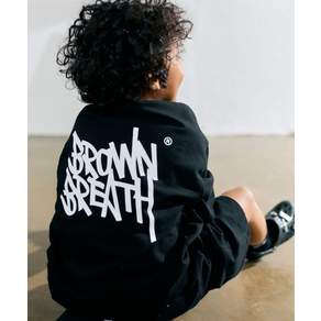브라운브레스 KIDS brownbreathkids KIDS TAG COTTON MTM TEE - BLACK