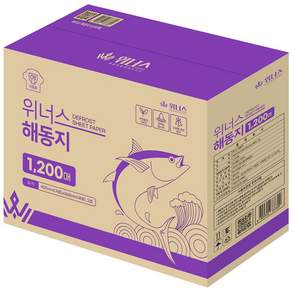 위너스 프리미엄 해동지 1200매 참치 회 육류 핏물 물기제거 숙성시트 키친타올 미트페이퍼