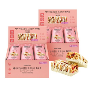 [빼바] 빼바 리얼초콜릿 프로틴바 화이트 / 초코 덕후들의 죄책감 없는 선택/무가당 단백질바