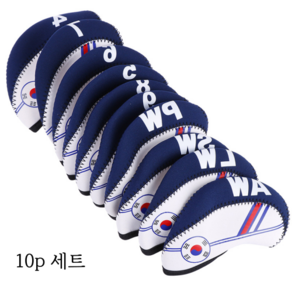 LONZOMONI 태극기 골프 클럽 아이언 헤드 커버 10개입