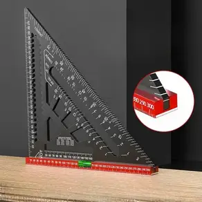 7/12인치 삼각자 임페리얼/미터법 90도 수평 버블이 있는 다기능 측정자