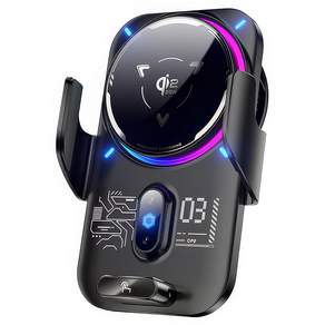 RUN기술 [반도체 냉각] Qi2.2 25W 초고속 차량용 맥세이프 무선충전기 거치대 송풍구형