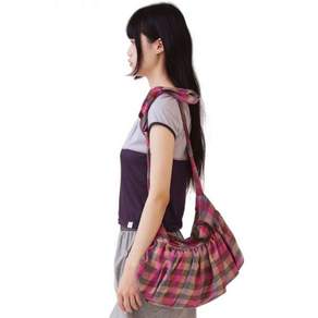 OAFISH Tie Shirring Shoulder Bag Check