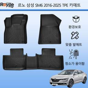 Roype 자동차매트 방수 미끄럼 방지 내구성 TPE 카매트