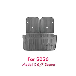 테슬라 모델 X 6/7인승 2022-2025 2026 카고 매트 (등받이 포함) TPE 라이너 전천후 보호 트렁크