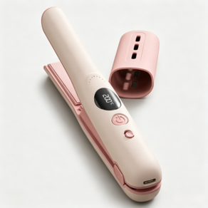 Darlisex 무선 미니 고데기 고급형 세라믹 코팅 매직기 USB 휴대용 앞머리 고데기