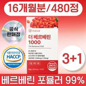 VitalLeaf 베르베린 1000 식약청인증 제조시설 HACCP