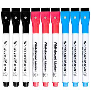 두니드 얇은 화이트 보드마카 0.5mm 검정 3p + 빨강 3p + 파랑 3p 세트