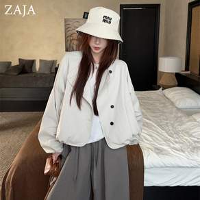 ZAJA 여성 숏 트렌치코트 가을 루즈핏 출근룩 아우터