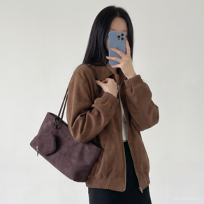 텐저린 여성 스웨이드 숄더백 데일리 가을 겨울 가방