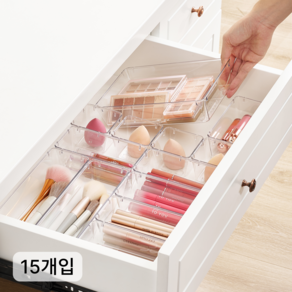 Vtopmart 조립식 다용도 서랍 정리 트레이 수납함 15p
