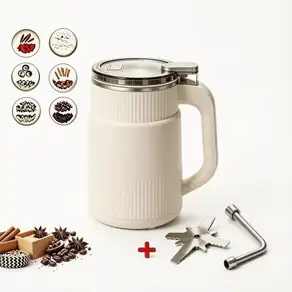 다목적 독일 가정용 가루 분쇄기 500ML 대용량 커피/곡물/약재/식재료 그라인더 예비날1개+조절렌치1개 포함 3피스 세트 화이트/블루
