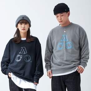ACO 로고 스웨트셔츠 (라이트그레이/블루)