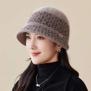 모브렛 가을 겨울 중년 여성 모자 엄마 할머니 토끼털 털모자 벙거지 버킷햇