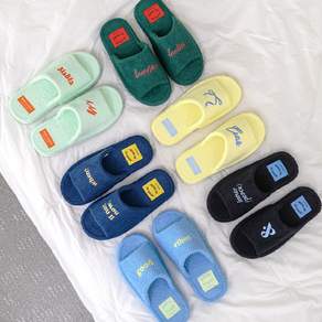 믹스앤매치 오픈토 테리 타올 룸슈즈 홈 실내화 슬리퍼 (M/L) 6컬러