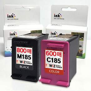 삼성 잉크 세트 INK-M185 XL 호환 C185 XL (800매 대용량) SL-J1780W SL-J1780DW SL-J1785W SL-J1680 SL-J1683 SL-J1685