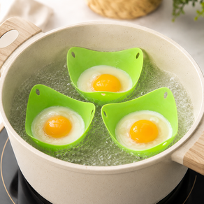 간편 실리콘 수란 메이커 계란 찜기 반숙기 에그 베네딕트