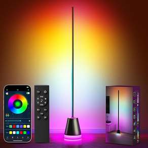 스마트 RGB LED 코너 램프 ~ 거실 게이밍룸 침실 완벽한 감성조명! 앱/리모컨으로 음악에 반응하는 1600만색 조명