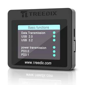 Treedix USB Type-C Micro-B Mini-B Lightning 케이블 체커 테스터 단선저항값기능eMarker