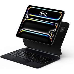 iPad Pro용 키보드 케이스 M4 2024 / M5 2025 멀티터치 트랙패드가 있는 매직 스타일 마그네틱 Pro 11인치와 호환되는 플로팅 캔틸레버 스탠드