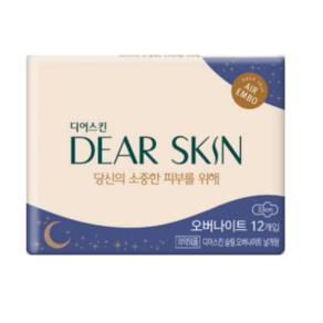 디어스킨 에어엠보 오버나이트 뉴 생리대 날개형