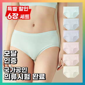 링글벨 여성 팬티 모달 스판 6P
