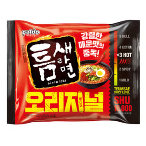틈새라면 빨계떡 120g, 15개 - 봉지라면