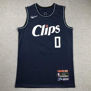 NBA 로스앤젤레스 클리퍼스 2024시즌 0번 러셀 웨스트브룩 3세 시티 에디션 유니폼 농구 상의 민소매 조끼 티셔츠