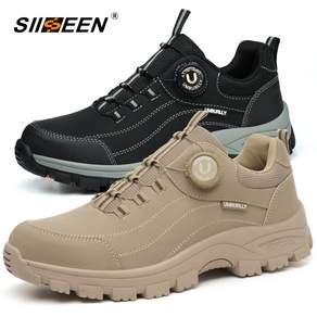SIISEEN 남녀 공용 사계절 다이얼 안전화 미끄럼 방지 내마모 작업화F-517