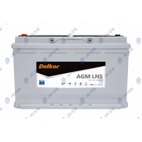 델코 Delkor AGM105R Silver LN6 차량용 AGM 배터리 12V 105Ah R타입 ISG 스탑앤고