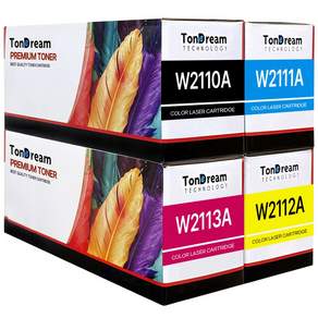 [럭스토너] HP 206A W2110A W2110X 4색세트 호환토너 M255nw M255dw M282nw M283fdn M283fdw