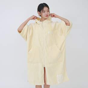 수올리 후드 집업 판초타월 수영장 워터파크 커플 성인 타올 가운