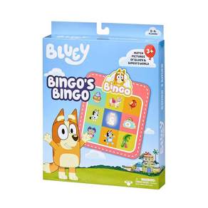[4] Bluey Bingo's 빙고 카드 게임 어린이 이미지 매칭 카드 게임 카드 40장 칩 48개 스코어링 칩 12개 만 3세 이상 아동용 인터랙티브 재미있는 게임, Bingo's Bingo